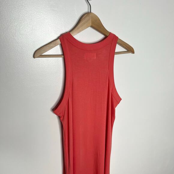 Lou & Grey Womens Signature Soft Midi Maxi Dress Small Coral Side Slits Comfort - Picture 7 of 11